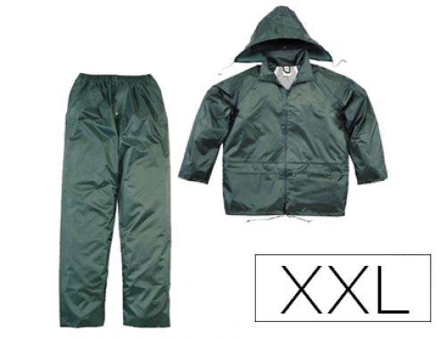 Conjunto de chuva deltaplus 400 poliester/pvc verde tamanho xxl , Deltaplus , 154369 , 3295249010683